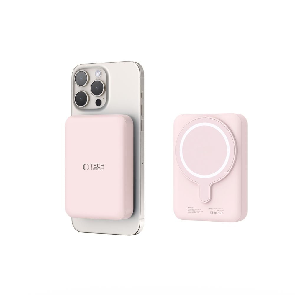 Tech - Protect PB11 Lifemag MagSafe PowerBank Μαγνητικό PowerBank Κινητού 10000 mAh - Pink
