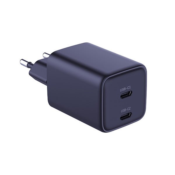 3MK Hyper 45W PD Οικιακός Φορτιστής Γρήγορης Φόρτισης με 2 Θύρες Type - C και 2 Καλώδια Type - C to Type - C - Black