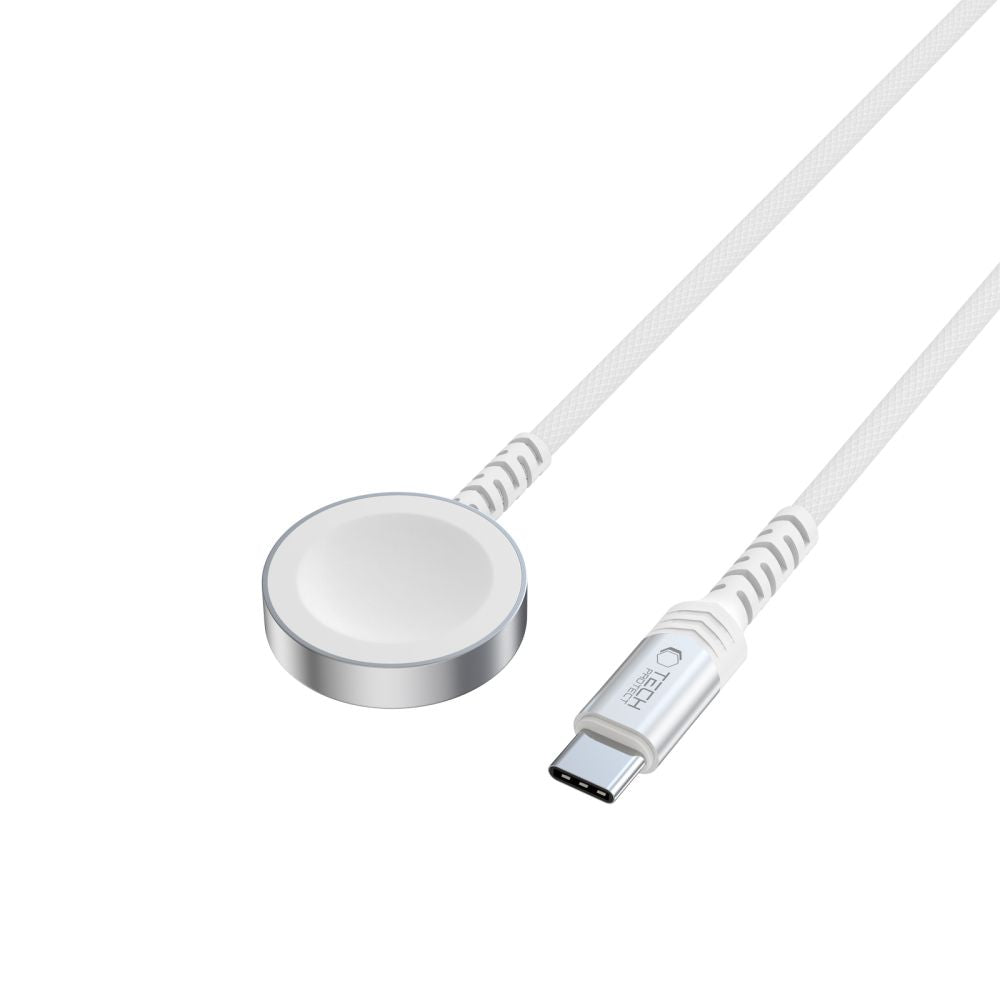 Tech - Protect MC01 UltraBoost Καλώδιο Type - C με Μαγνητική Βάση Φόρτισης για Apple Watch - 1.2m - White