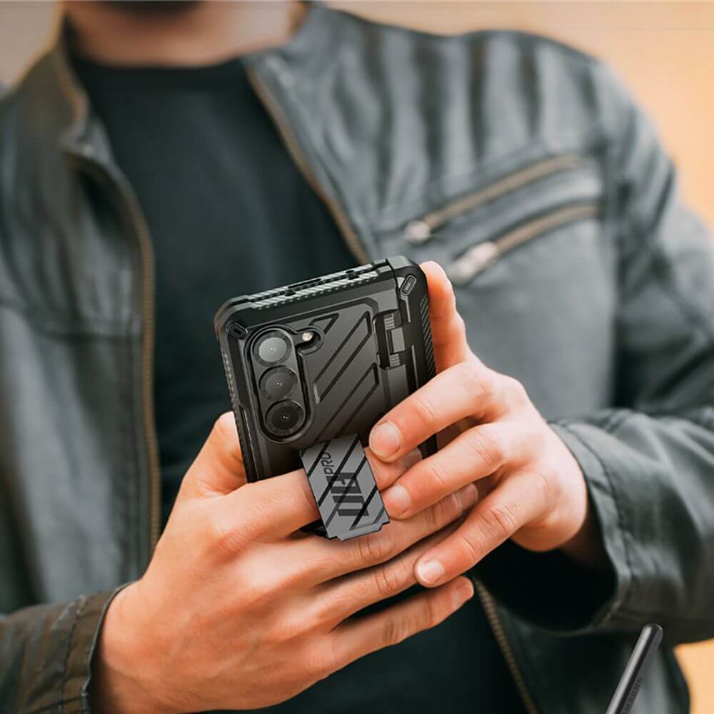 Supcase Samsung Galaxy Z Fold6 Unicorn Beetle Pro Σκληρή Θήκη με Προστασία Οθόνης και Stand - Black