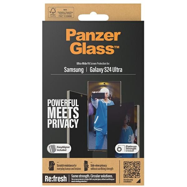 PanzerGlass Samsung Galaxy S24 Ultra - Ultra - Wide Fit Privacy Easy Aligner Αντιχαρακτικό Γυαλί Οθόνης - Black