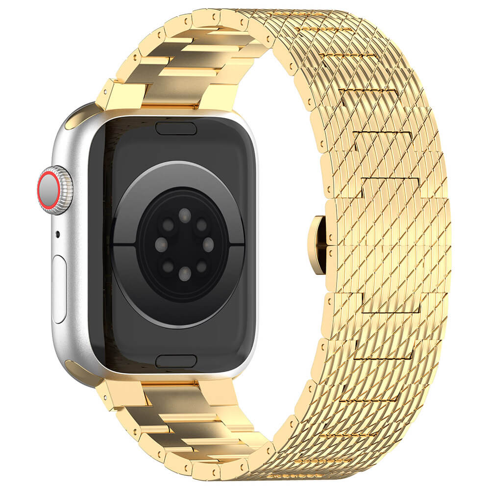 Techsuit Λουράκι Apple Watch 4/5/6/7/8/9/10/11 - SE (1/2/3) - ULTRA (1/2/3) - 44/45/46/49mm Watchband από Ανοξείδωτο Ατσάλι W052 - Gold