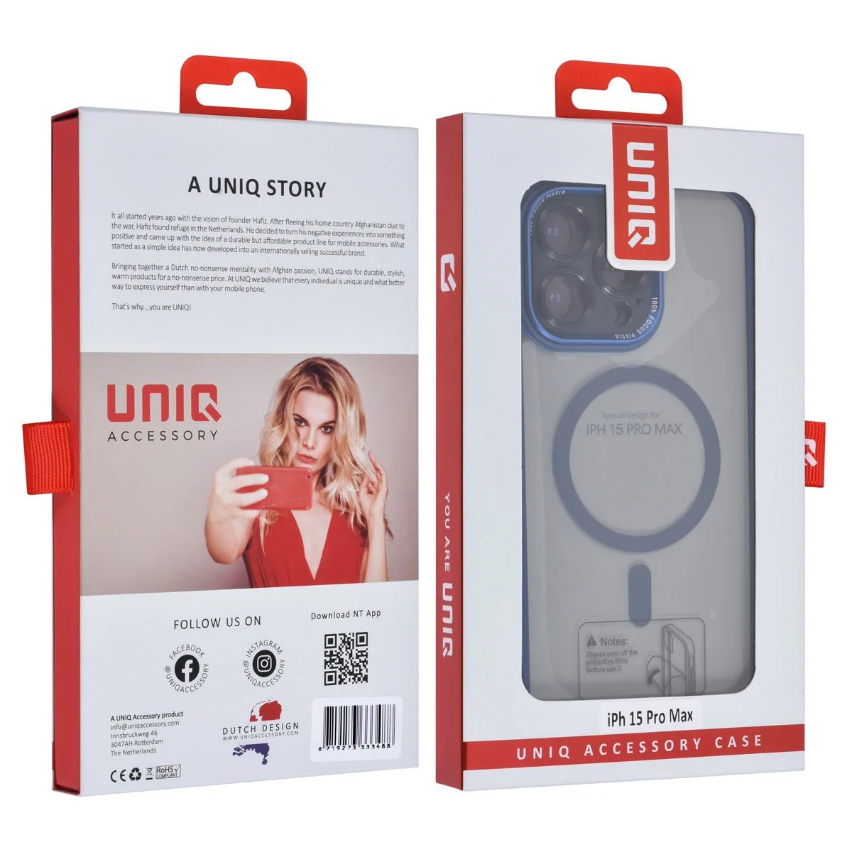 Tuniq iPhone 15 Pro Max - MagSafe Σκληρή Θήκη με Πλαίσιο Σιλικόνης - Μπλε Ματ