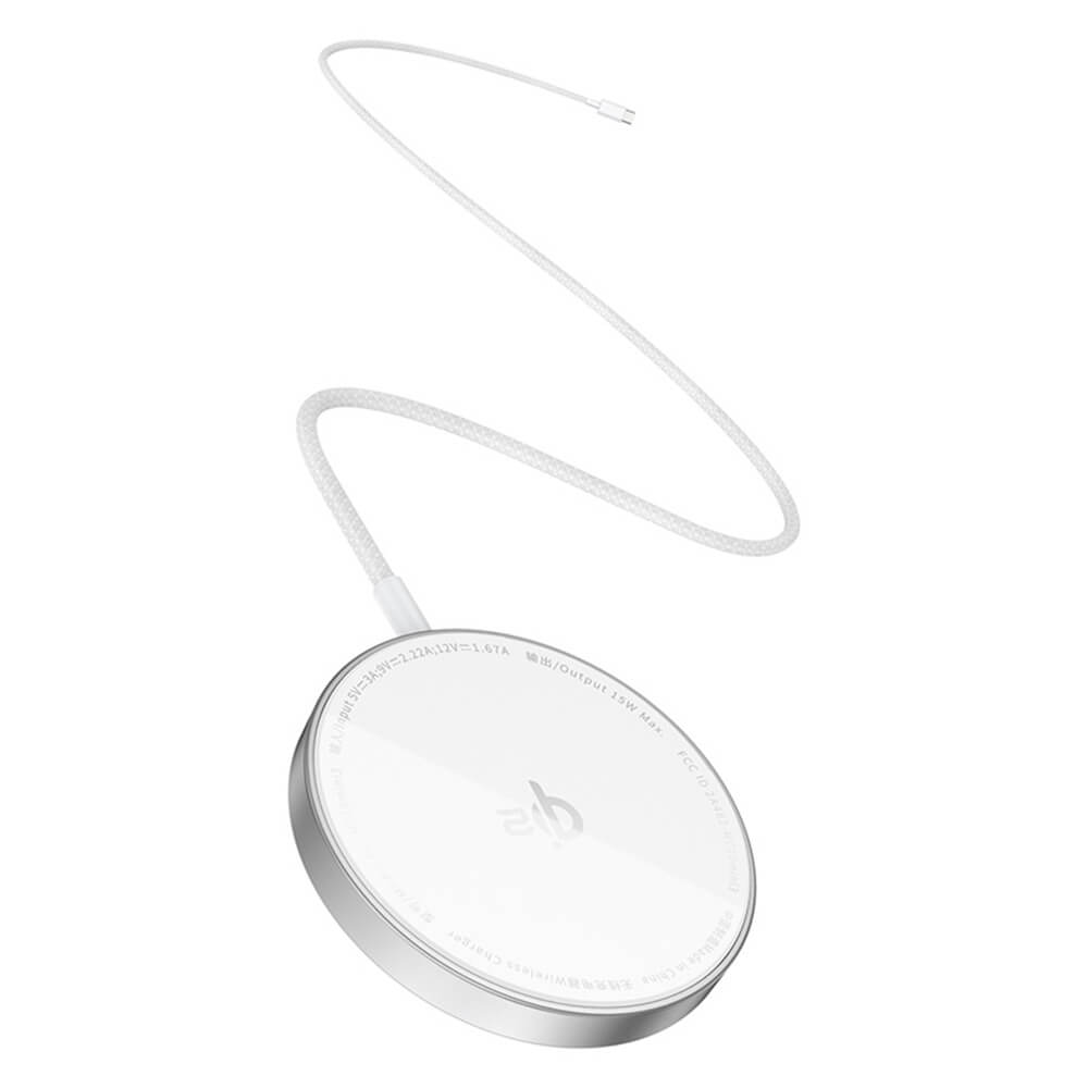Baseus Simple Mini4 Air 15W Ασύρματος Φορτιστής MagSafe - Frost Silver