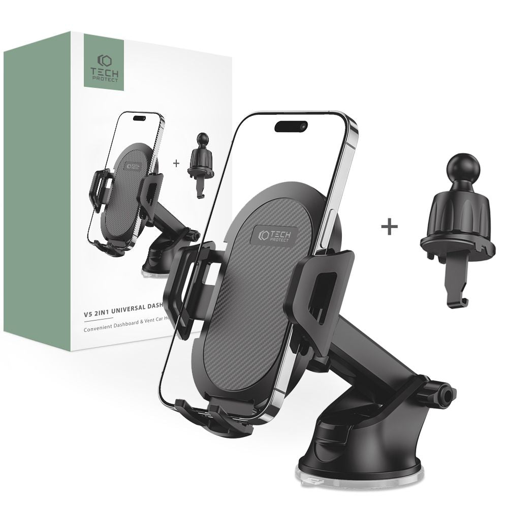 Tech - Protect V5 Βάση για το Ταμπλό και τον Αεραγωγό του Αυτοκινήτου - Black