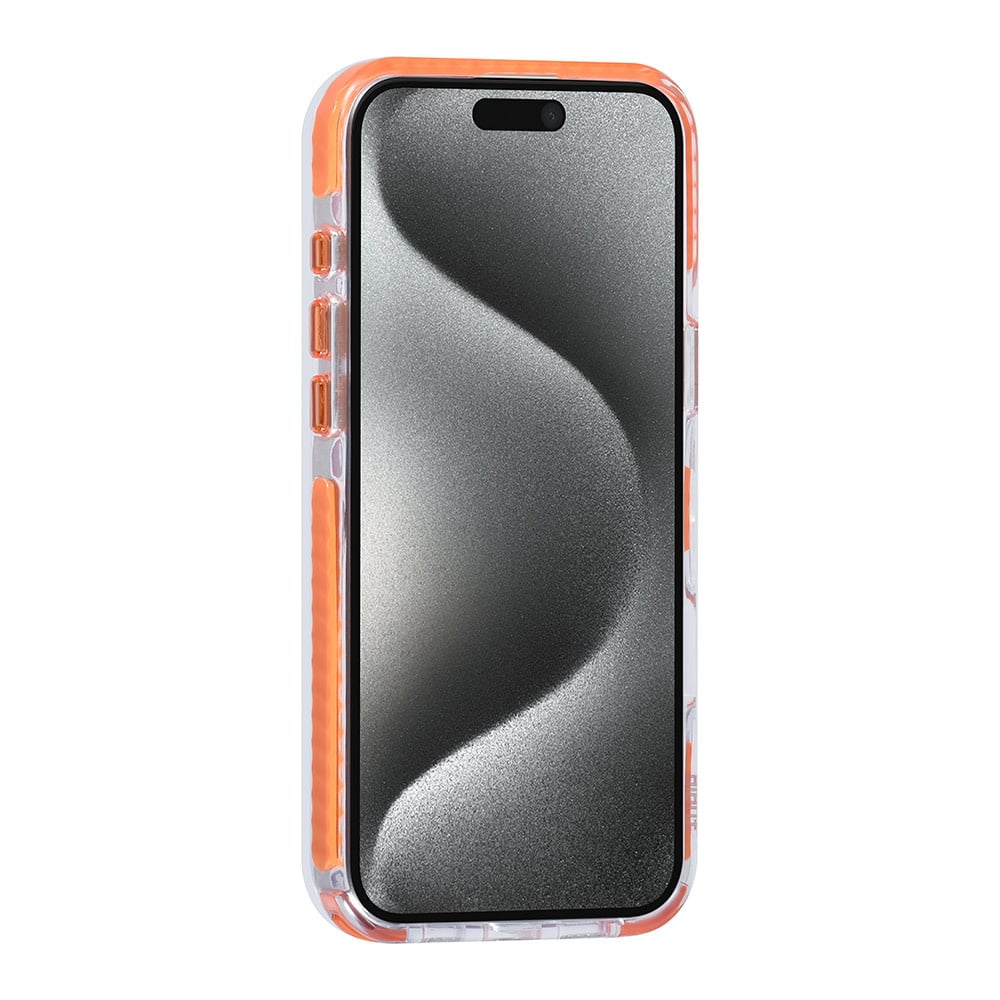 Tuniq iPhone 16 Pro Max - MagSafe Σκληρή Θήκη με Πλαίσιο Σιλικόνης και Λουράκι - Διάφανη / Orange