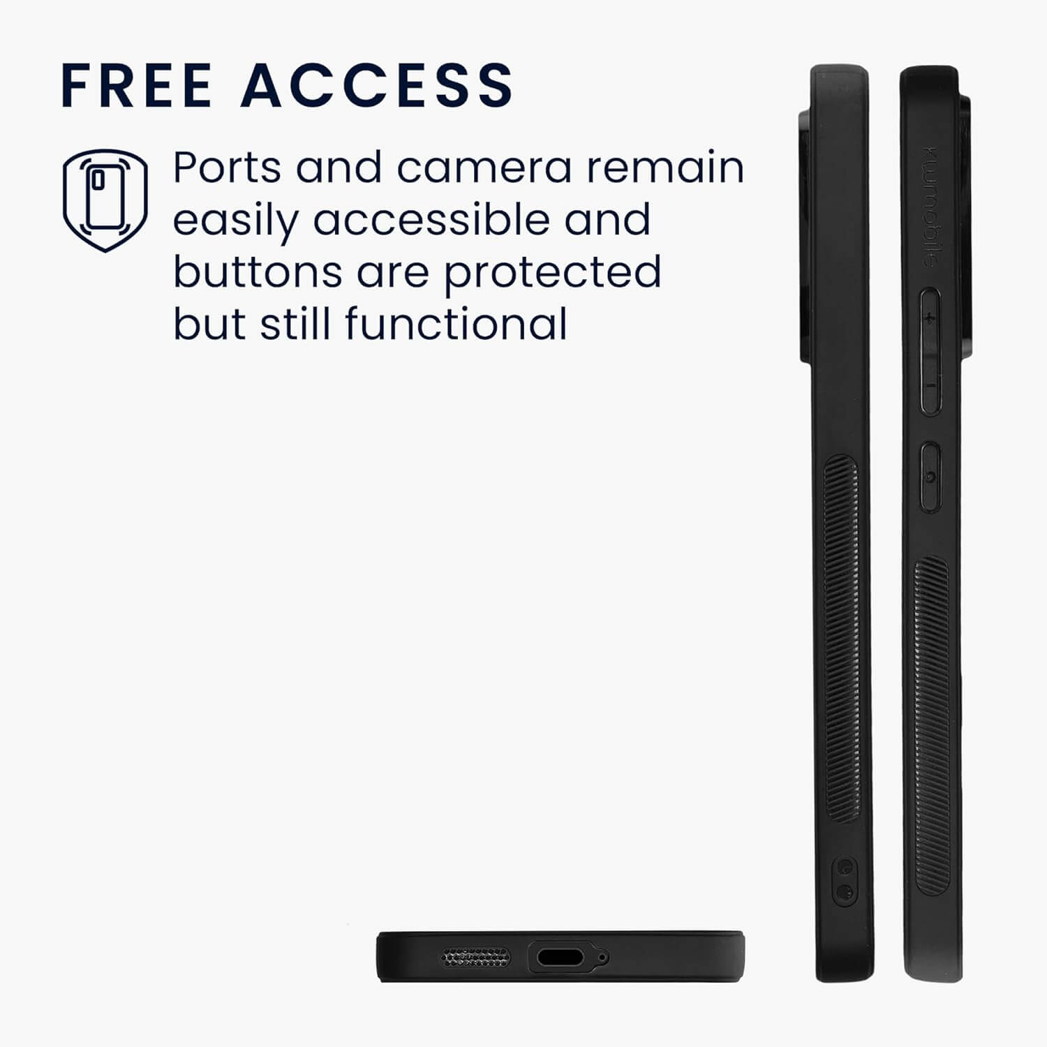 KW Xiaomi Redmi Note 13 Pro 5G / Poco X6 5G Θήκη από Φυσικό Ξύλο και Carbon - Black / Dark Brown