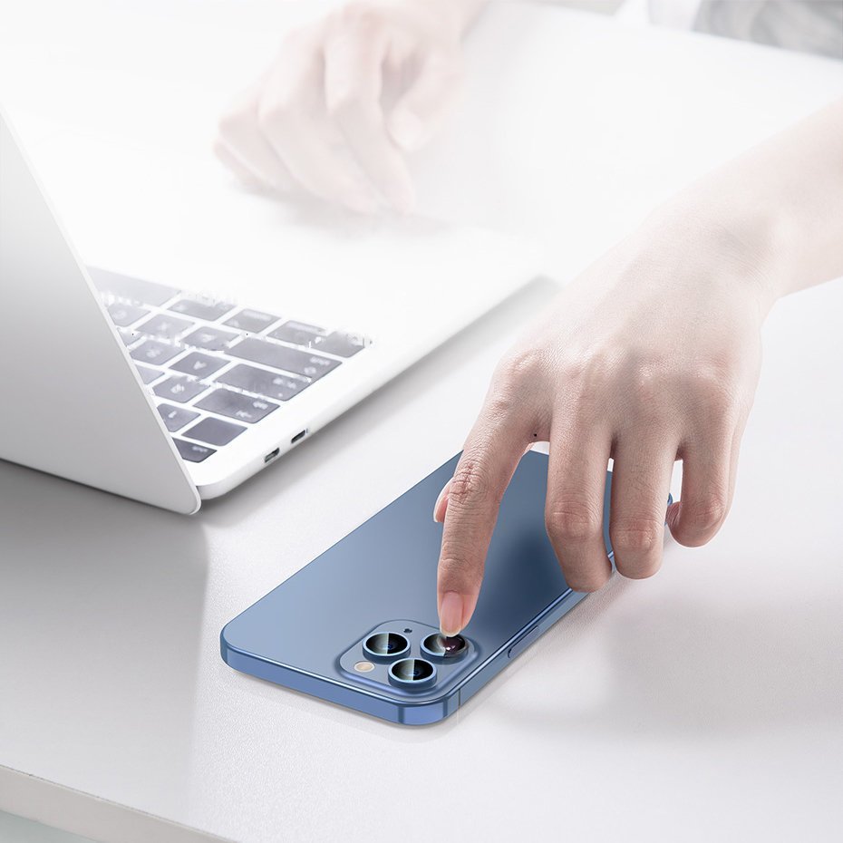 Baseus iPhone 12 Pro / iPhone 12 Pro Max Gem Camera Lens 3H 0.25mm Προστατευτικό Φιλμ για την Κάμερα - 2 Τεμάχια - Διάφανο - SGAPIPH61P - JT02