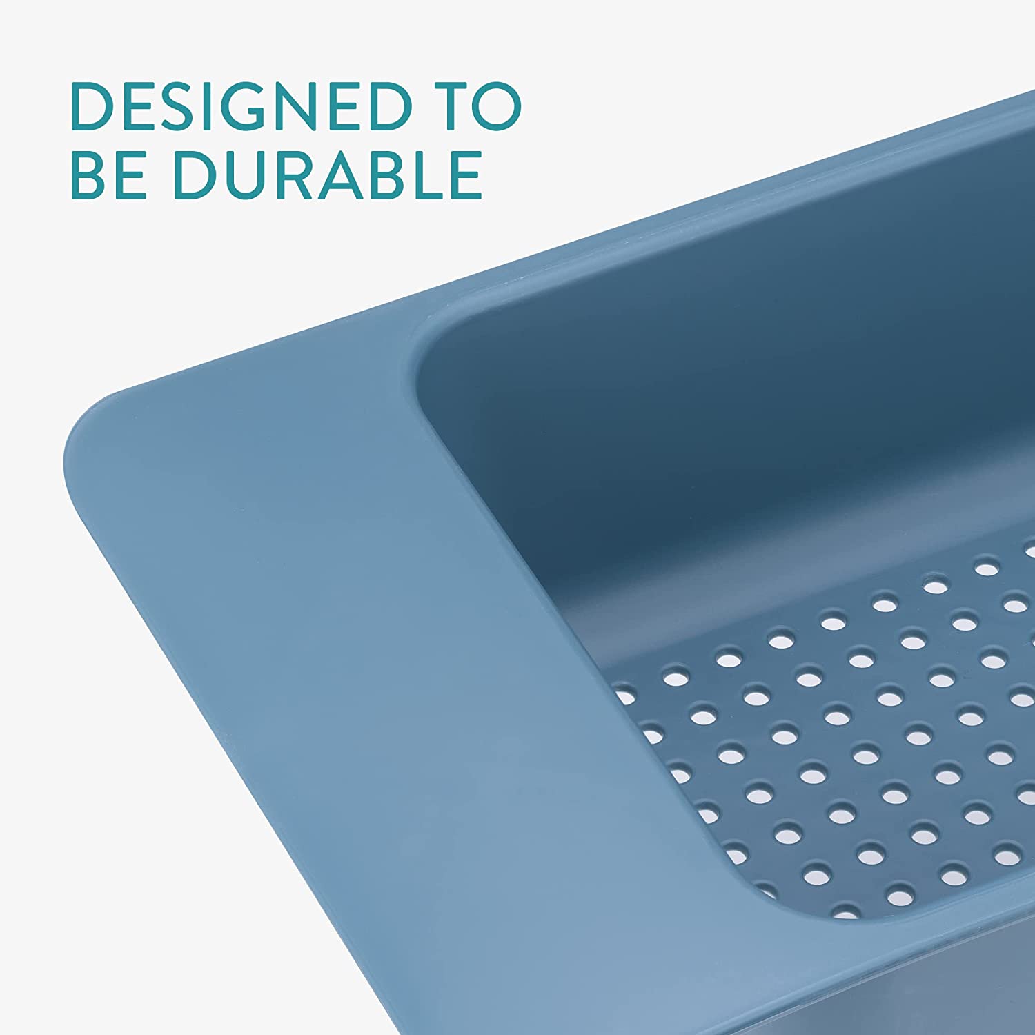 Navaris Σετ με 2 Πλαστικά Δοχεία Αποστράγγισης για το Νεροχύτη - Grey / Blue - 57970.01