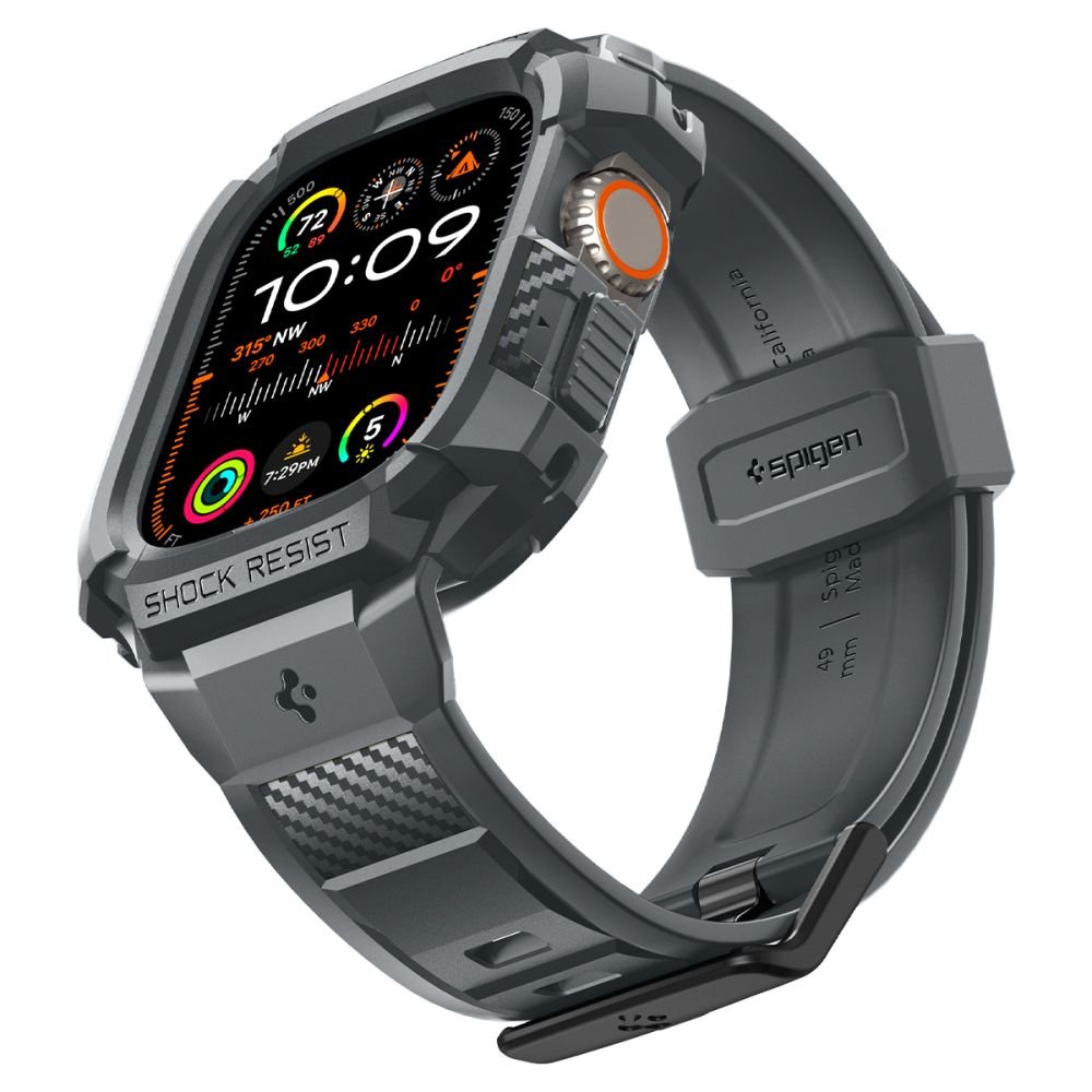 Spigen Λουράκι Apple Watch Ultra (1/2/3) - 49mm Rugged Armor Pro - Dark Grey