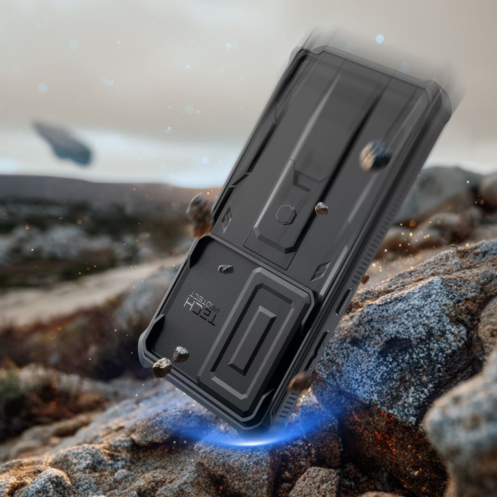 Tech - Protect Samsung Galaxy S26 Ultra - Θήκη 360 Full Body με Προστασία για την Οθόνη και την Κάμερα και Stand - Kevlar Cam+ 2 - Set - Black