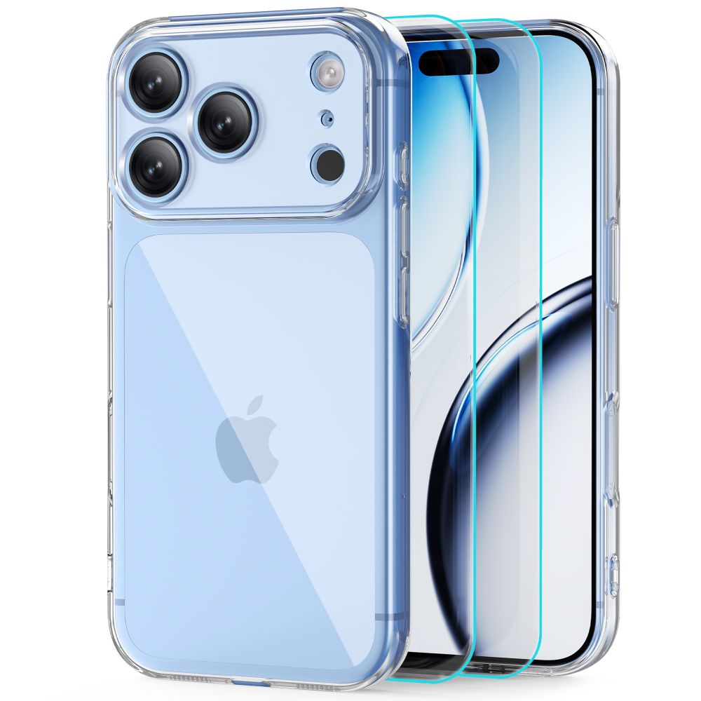 Tech-Protect iPhone 17 Pro / iPhone 18 Pro - Σετ με Θήκη TPU και 2 Αντιχαρακτικά Γυαλιά Οθόνης - Flexair / Glass Fit - Clear