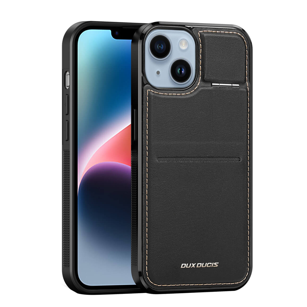 Dux Ducis iPhone 15 Plus Rafi Mag Anti - RFID 3in1 Θήκη με Υποδοχή για Κάρτες / Stand και MagSafe - Black