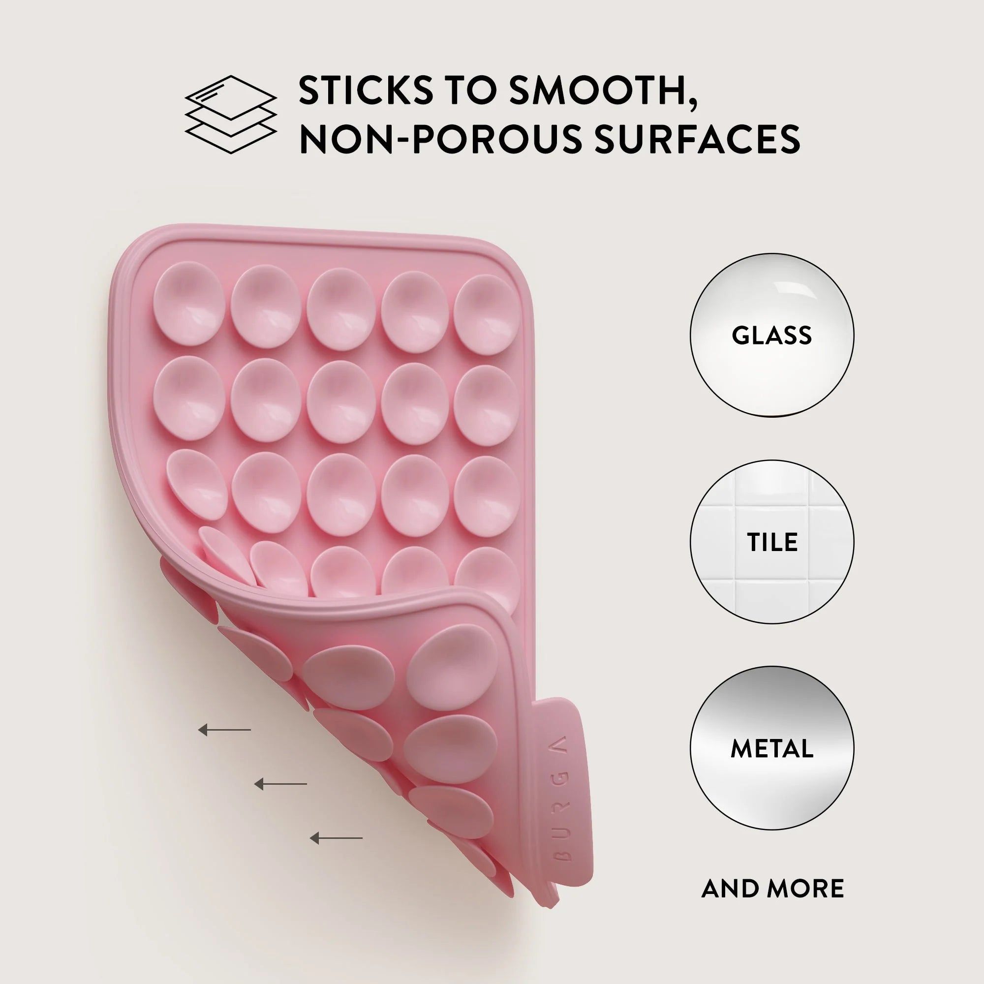 Burga StickPad Αξεσουάρ Στερέωσης Κινητού με Ενσωματωμένες Βεντούζες - Bubblegum