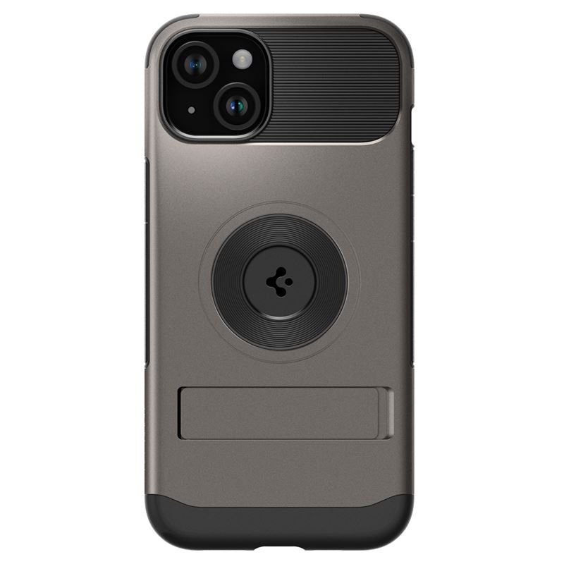 Spigen iPhone 15 Plus Slim Armor Mag Σκληρή Θήκη με Stand και MagSafe - Gunmetal