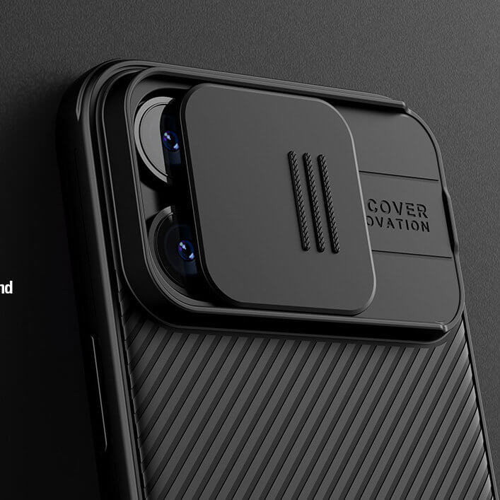 Nillkin iPhone 15 CamShield Pro Magnetic Σκληρή Θήκη με Κάλυμμα για την Κάμερα και MagSafe - Black