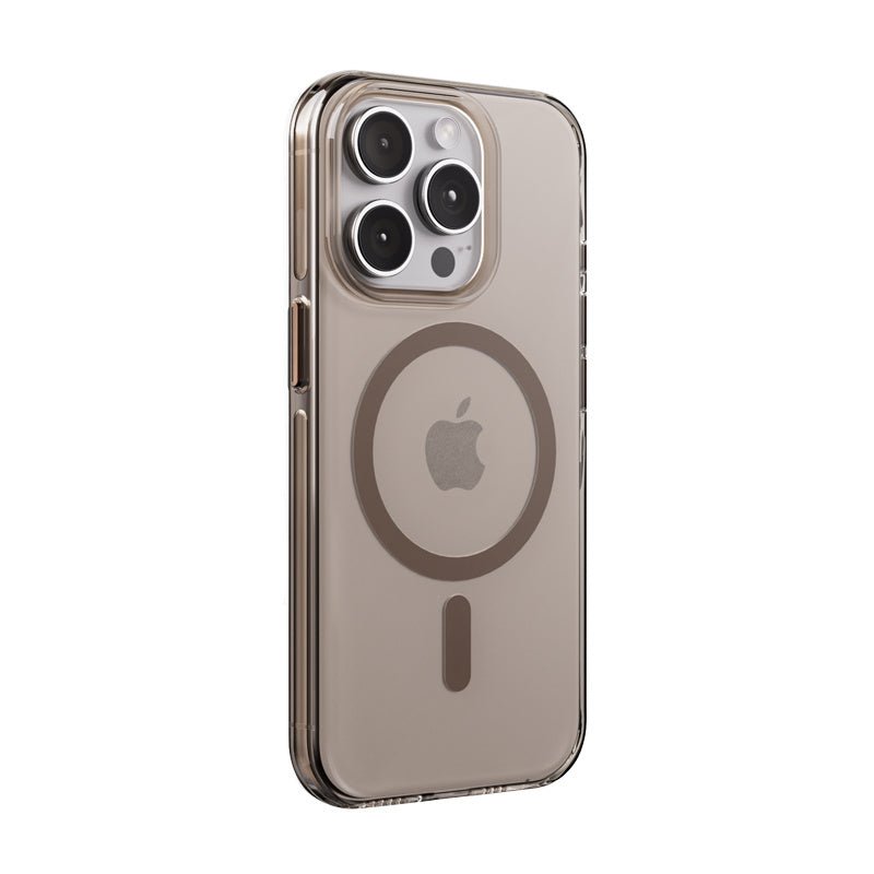 Crong iPhone 15 Pro Clear Mag Pro - Σκληρή Θήκη με MagSafe - Desert