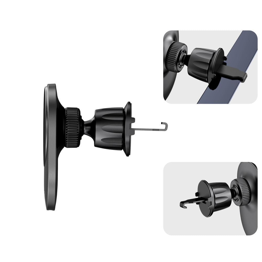 Tech - Protect MM15W - V1 Μαγνητική Βάση για τον Αεραγωγό του Αυτοκινήτου με Ασύρματη Φόρτιση MagSafe 15W - Black