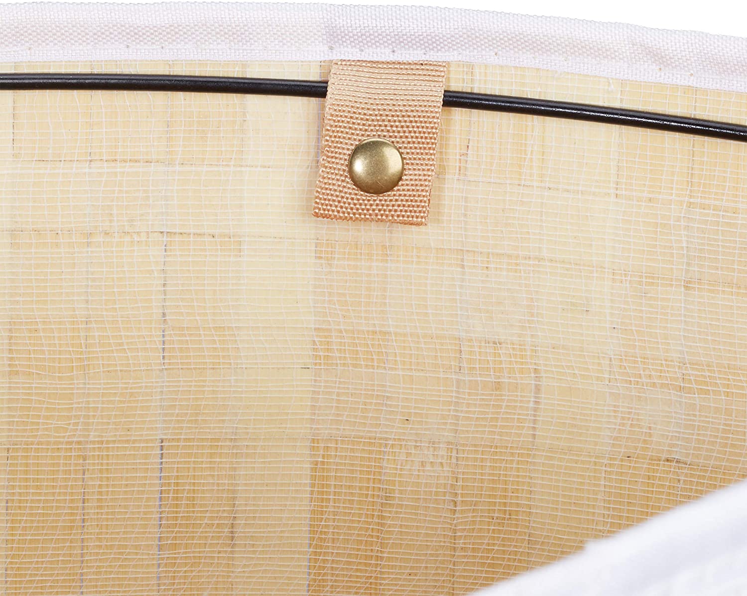 Relaxdays Καλάθι Απλύτων από Μπαμπού με Καπάκι - White - 4052025972851