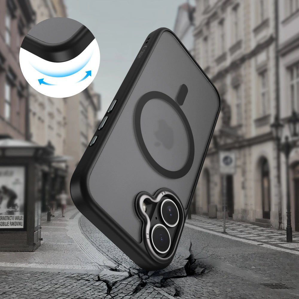 Tech - Protect iPhone 17 MagEdge - Σκληρή Θήκη με Πλαίσιο Σιλικόνης και MagSafe - Matte Black / Gunmetal