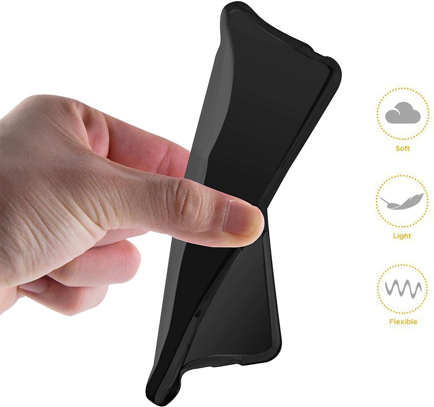 Cadorabo Xiaomi Redmi Note 10 / Note 10s / Poco M5s Λεπτή Θήκη Σιλικόνης - Black