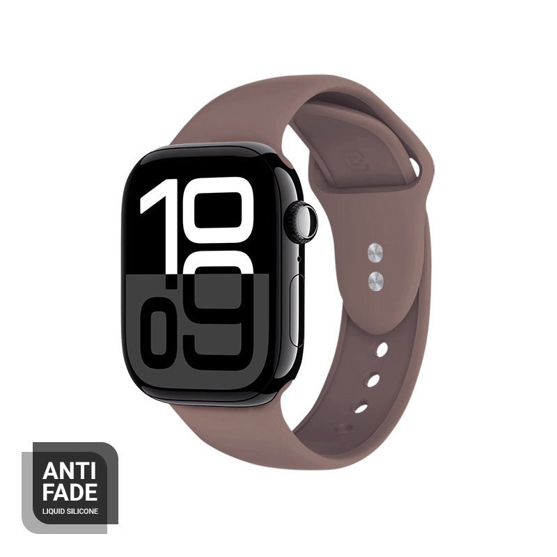 Crong Λουράκι Apple Watch 2/3/4/5/6/7/8/9/10/11 - SE (1/2/3) - 38/40/41/42mm Σιλικόνης - Liquid Strap - Brown