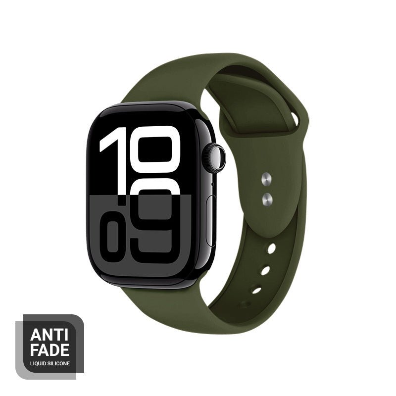 Crong Λουράκι Apple Watch 2/3/4/5/6/7/8/9/10/11 - SE (1/2/3) - 38/40/41/42mm Σιλικόνης - Liquid Strap - Green