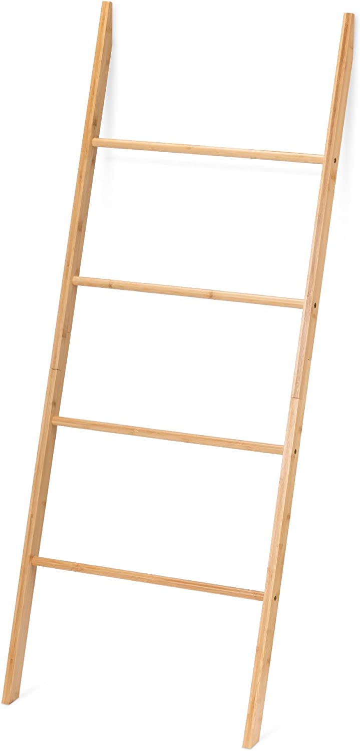 Navaris Σκάλα / Βάση Στήριξης για Πετσέτες από Μπαμπού με 4 Ράγες - Light Brown - 59201.24