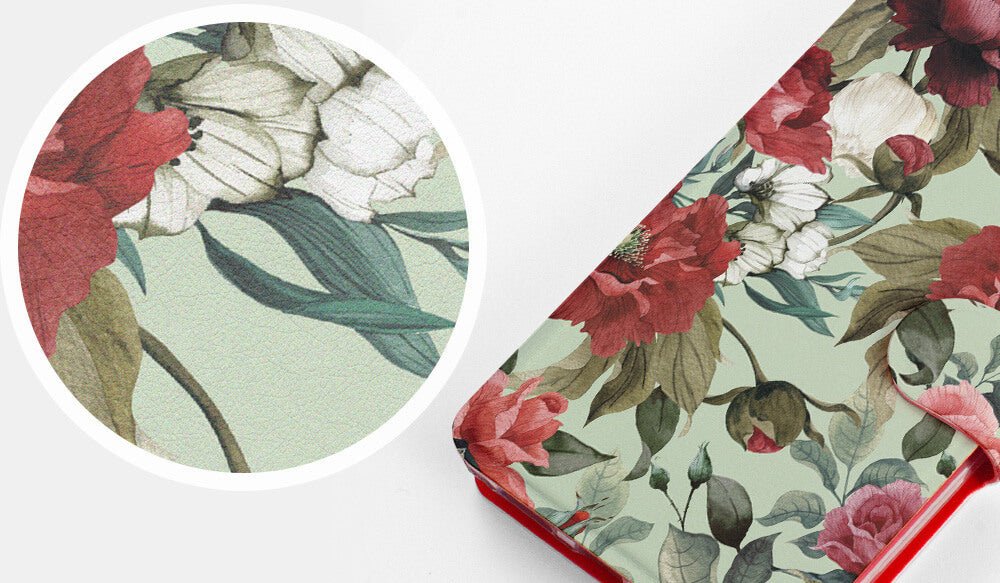 Mobiwear iPhone 13 Pro Max Θήκη Βιβλίο Slim Flip - Design Flowers - MD06P