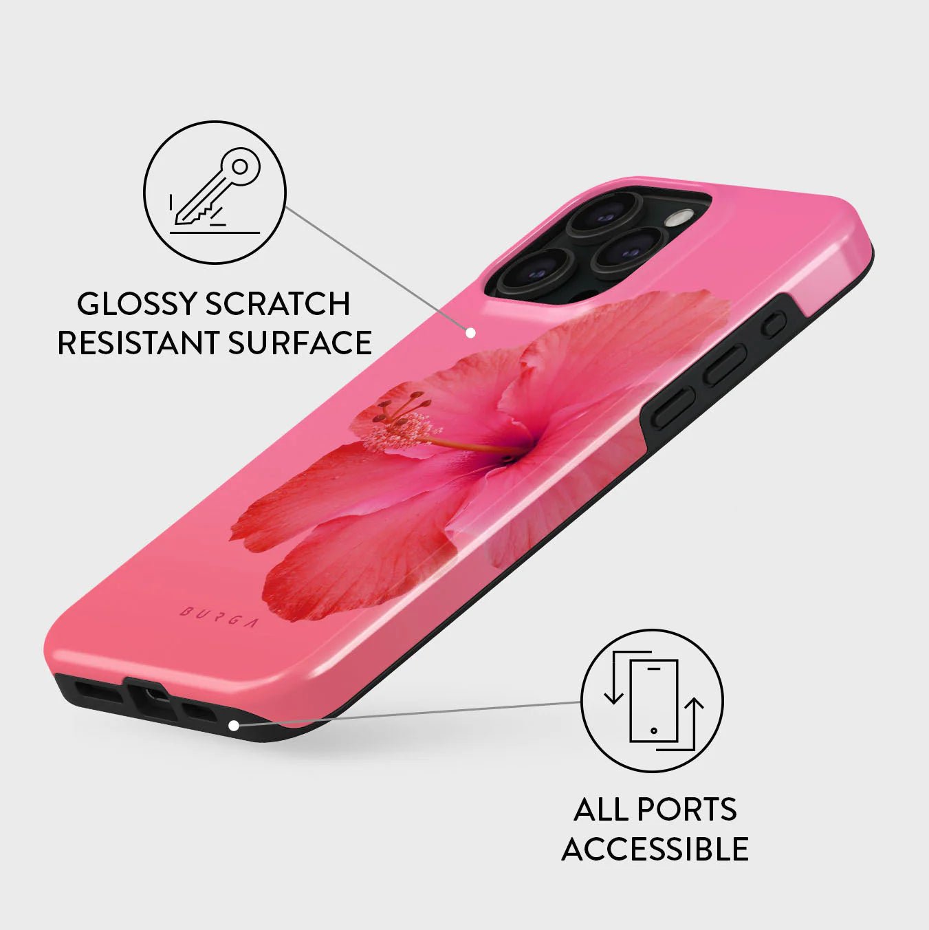 Burga iPhone 15 Pro Max Fashion Tough MagSafe Σκληρή Θήκη με MagSafe - Island Girl