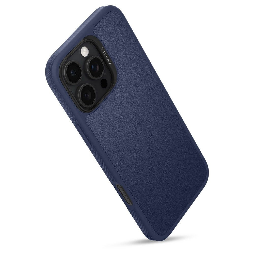 Spigen Cyrill iPhone 16 Pro Max Kajuk Mag Θήκη με Επένδυση Συνθετικού Δέρματος και MagSafe - Navy