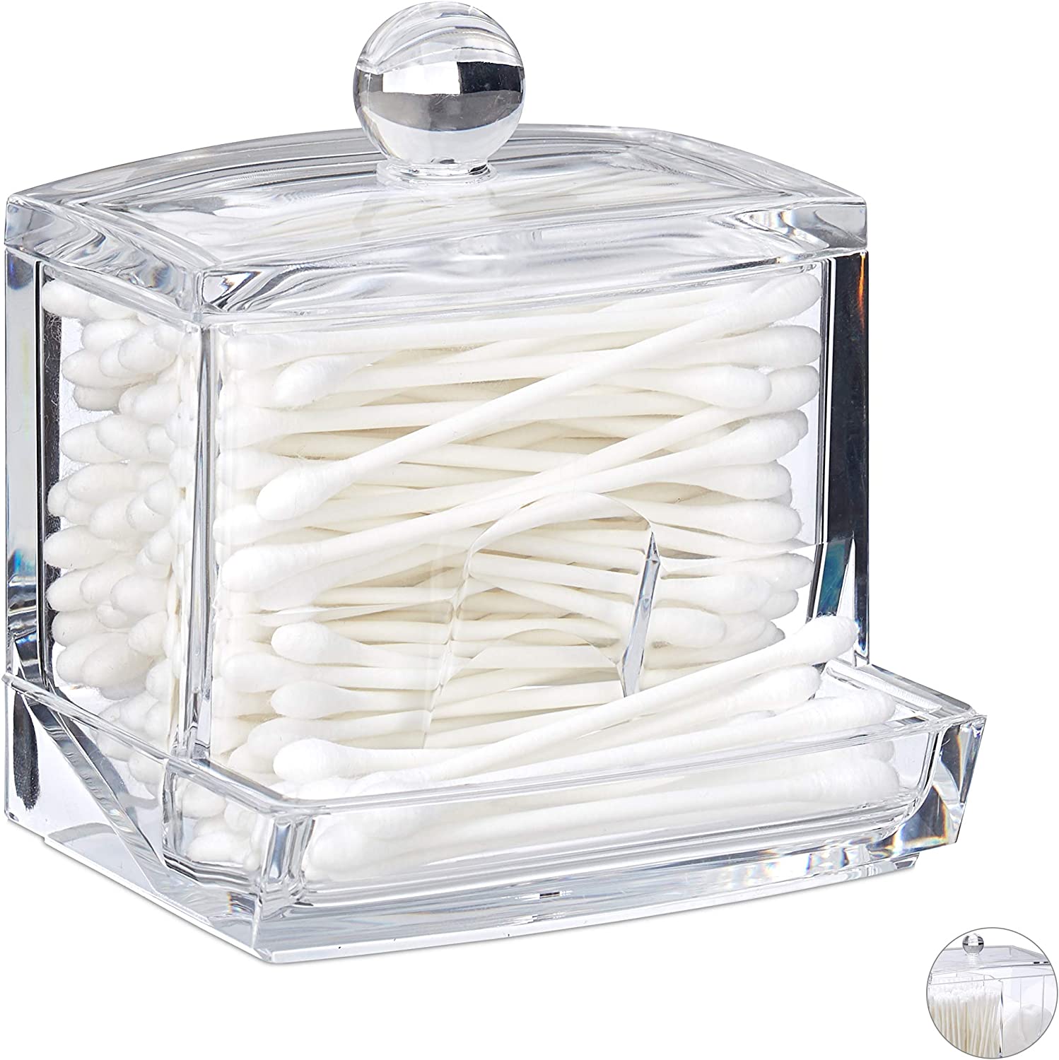 Relaxdays Ακρυλικό Κουτί Αποθήκευσης για Μπατονέτες - Clear - 4052025928681