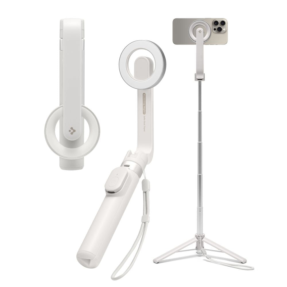 Spigen S571W Ασύρματο MagSafe Selfie Stick με Τρίποδο και Bluetooth Τηλεχειριστήριο - Dune Beige