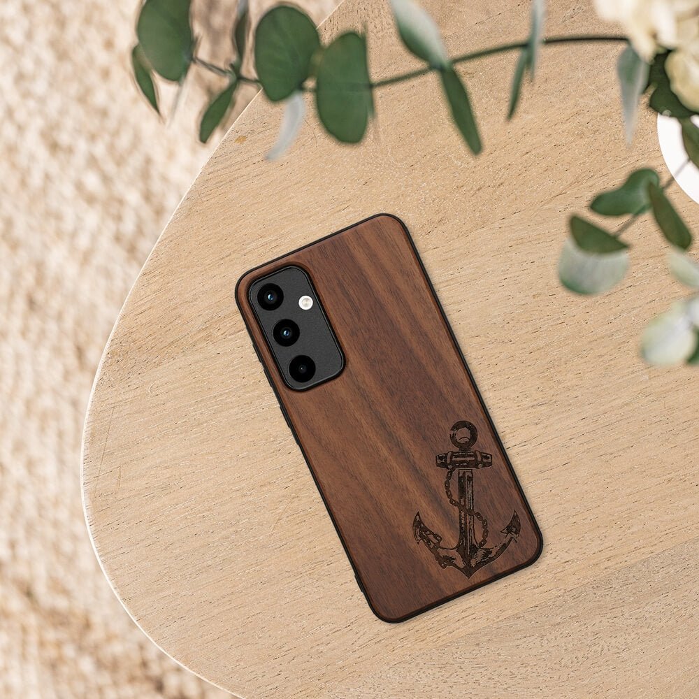 KW Samsung Galaxy A55 5G Θήκη από Φυσικό Ξύλο - Design Anchor Vintage - Dark Brown