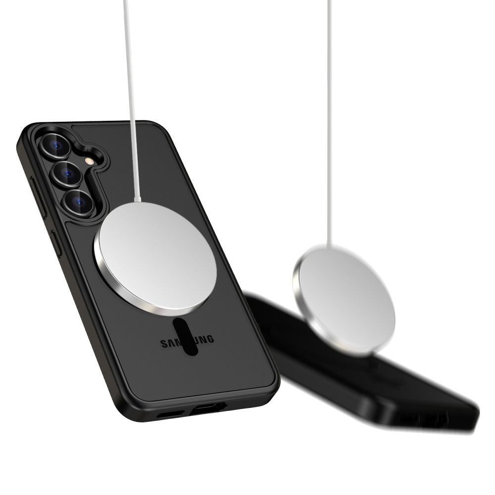 Tech - Protect Samsung Galaxy S25 MagMat Σκληρή Θήκη με Πλαίσιο Σιλικόνης και MagSafe - Matte Black