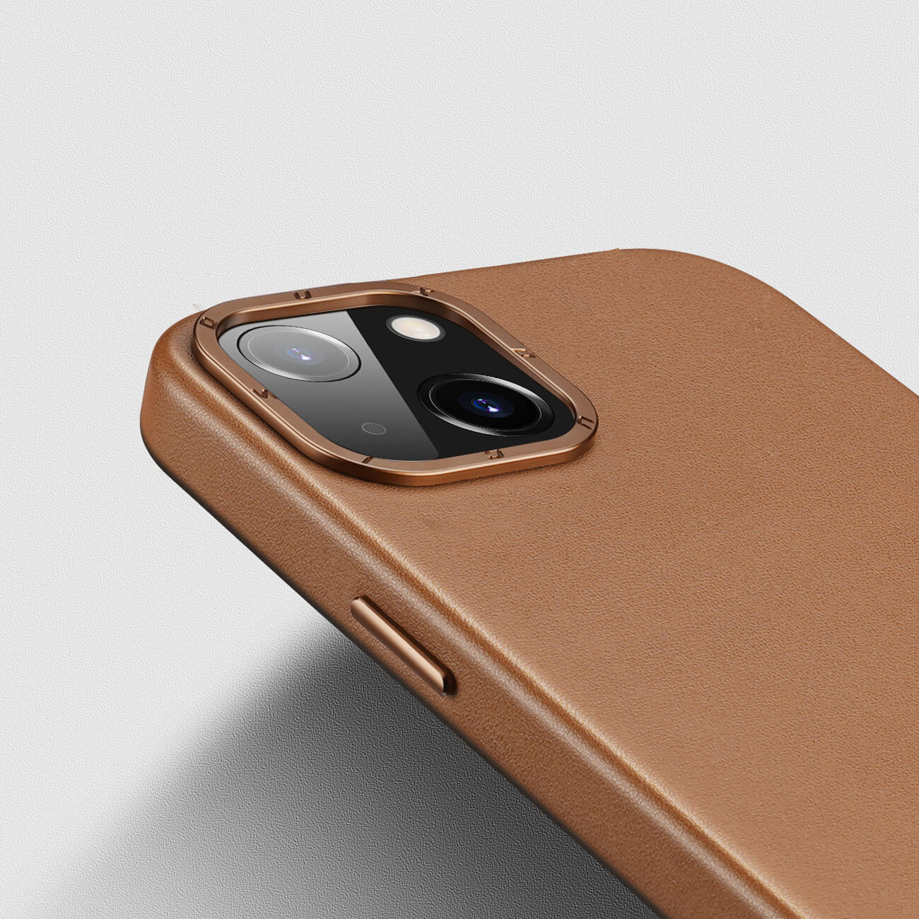 Dux Ducis iPhone 14 Plus Grit Leather Case Θήκη με Επένδυση Συνθετικού Δέρματος και MagSafe - Brown