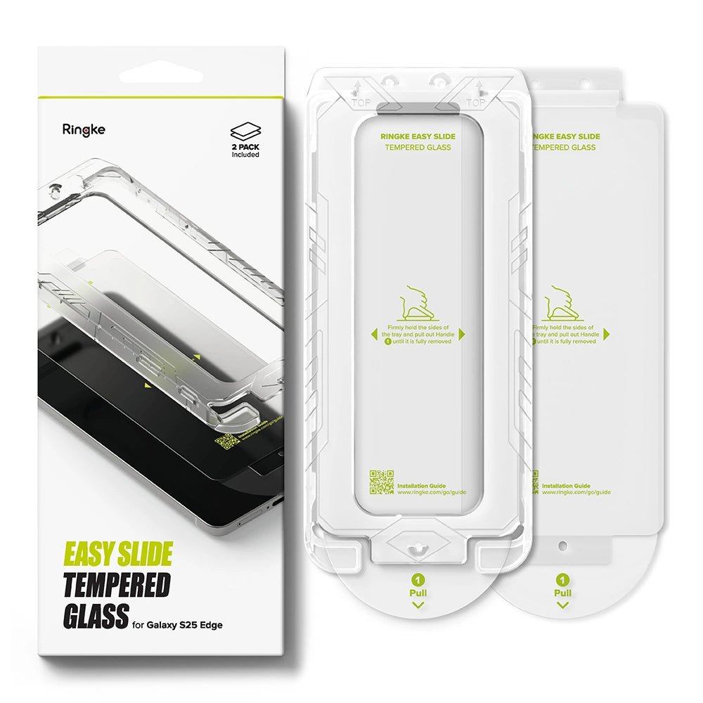 Ringke Samsung Galaxy S25 Edge - Easy Slide 2.5D 9H Αντιχαρακτικό Γυαλί Οθόνης - 2 Τεμάχια - Clear