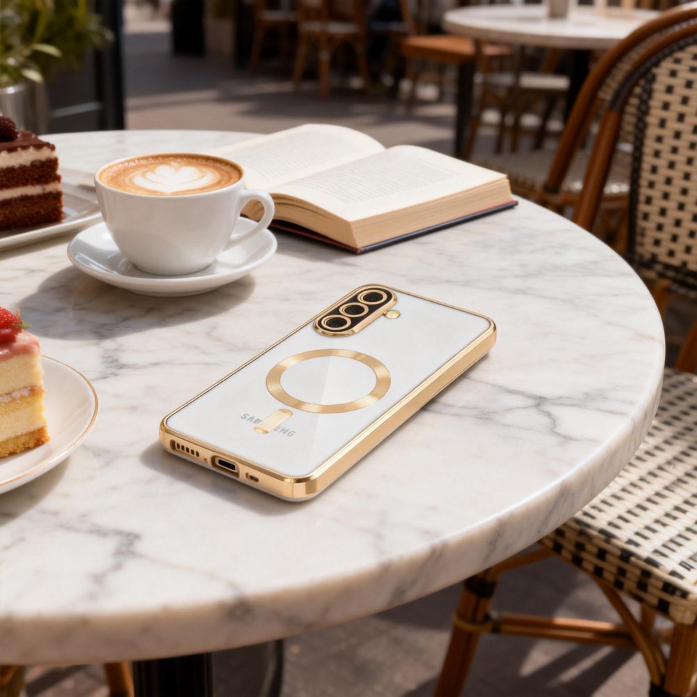 Tech - Protect Samsung Galaxy A57 5G - Θήκη Σιλικόνης TPU με MagSafe - MagFlex - Clear / Shiny Gold