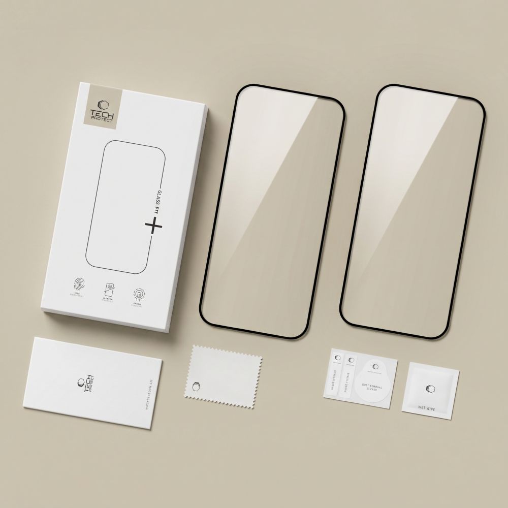 Tech-Protect Xiaomi Redmi 17 4G / 5G - Αντιχαρακτικό Γυαλί Οθόνης - Glass Fit Plus - 2 Τεμάχια - Black