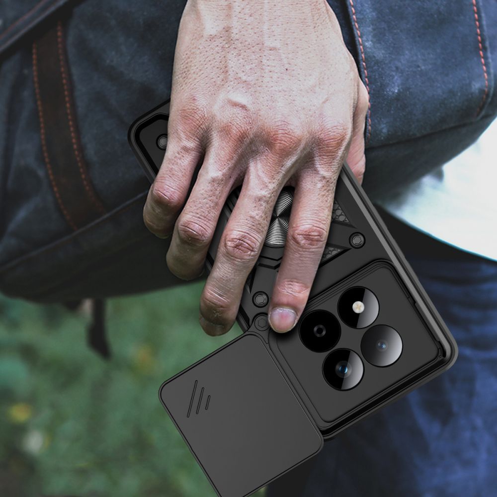 Tech - Protect Xiaomi Redmi Note 15 Pro 5G - Σκληρή Θήκη με Πλαίσιο Σιλικόνης και Δαχτυλίδι Συγκράτησης - Camshield Pro - Matte Black