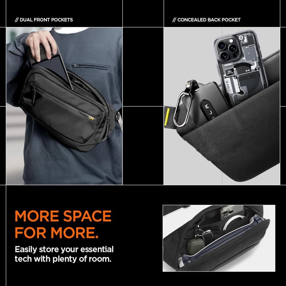 Spigen KD410 Sling Bag Τσάντα Ώμου - Black