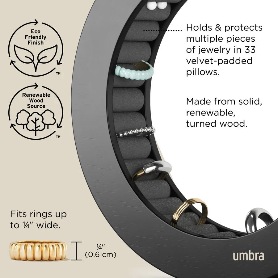Umbra Ferris Ξύλινη Βάση Αποθήκευσης Κοσμημάτων - Black