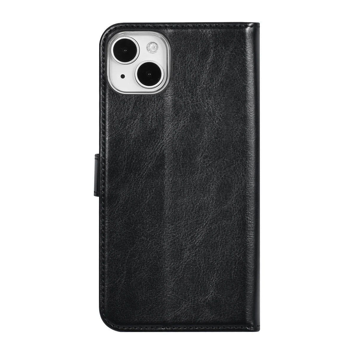 Tuniq iPhone 15 Plus / 14 Plus - Θήκη Πορτοφόλι Stand από Δερματίνη - Μαύρη