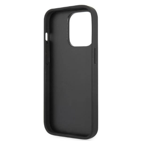 Karl Lagerfeld iPhone 14 Pro - Glitter Choupette Patch Σκληρή Θήκη με Πλαίσιο Σιλικόνης - Black - KLHCP14LG2CPK