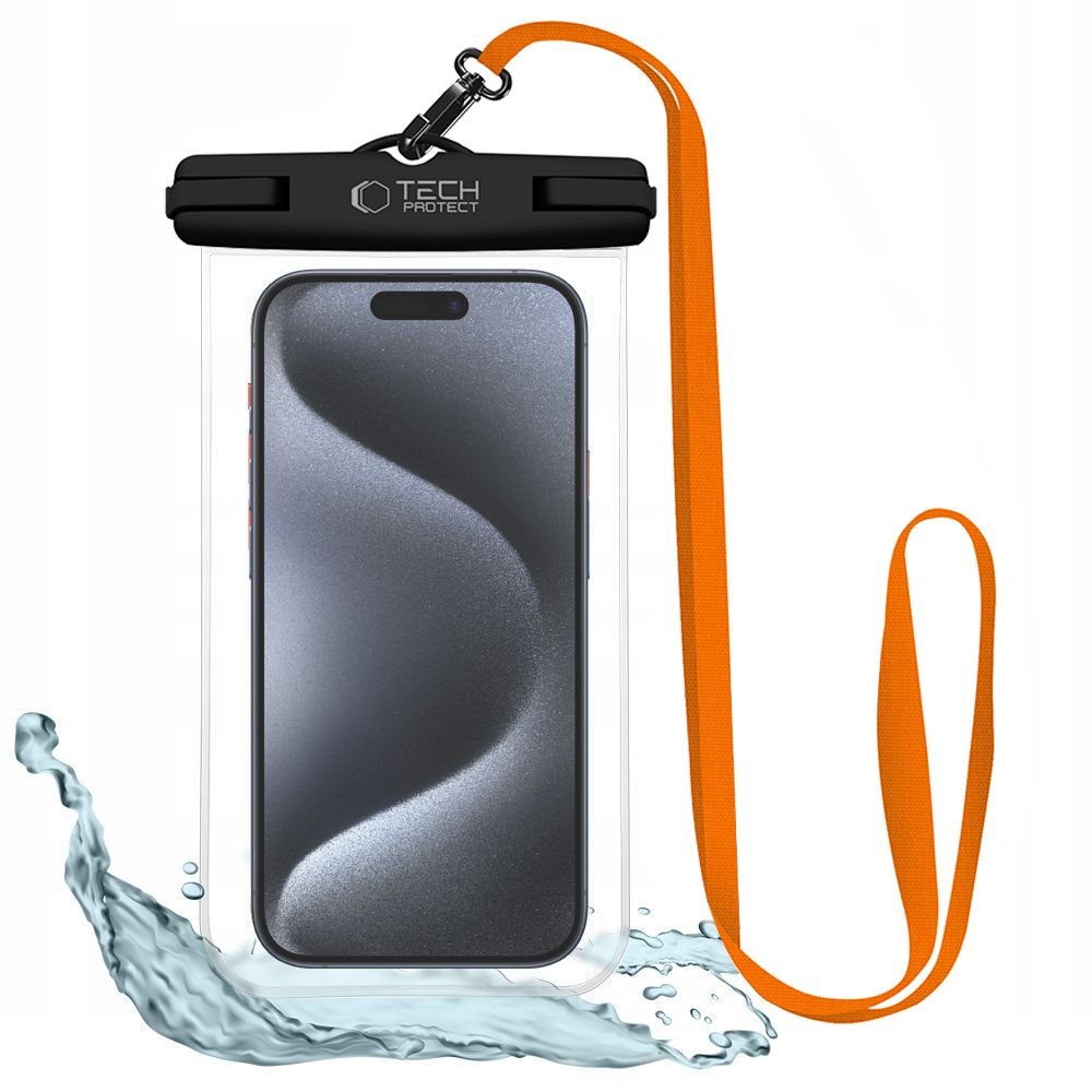 Tech - Protect UWC7 Universal Αδιάβροχη Θήκη για Smartphones 6.9'' - Black / Orange