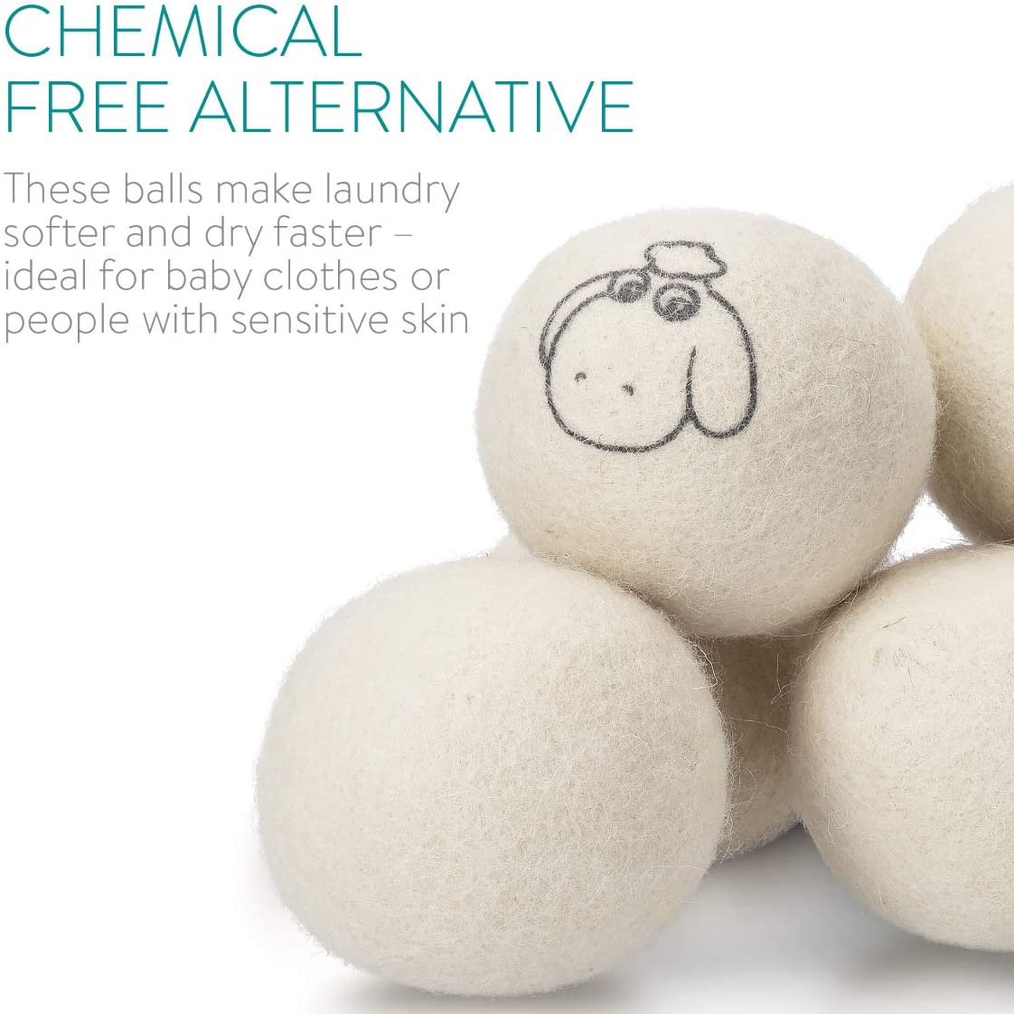 Navaris Μάλλινες Μπάλες Στεγνώματος - Dusty Pink - 47788.1