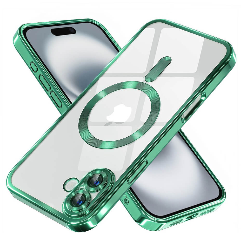 Techsuit iPhone 16 - Luxury Crystal MagSafe - Θήκη Σιλικόνης - Light Green