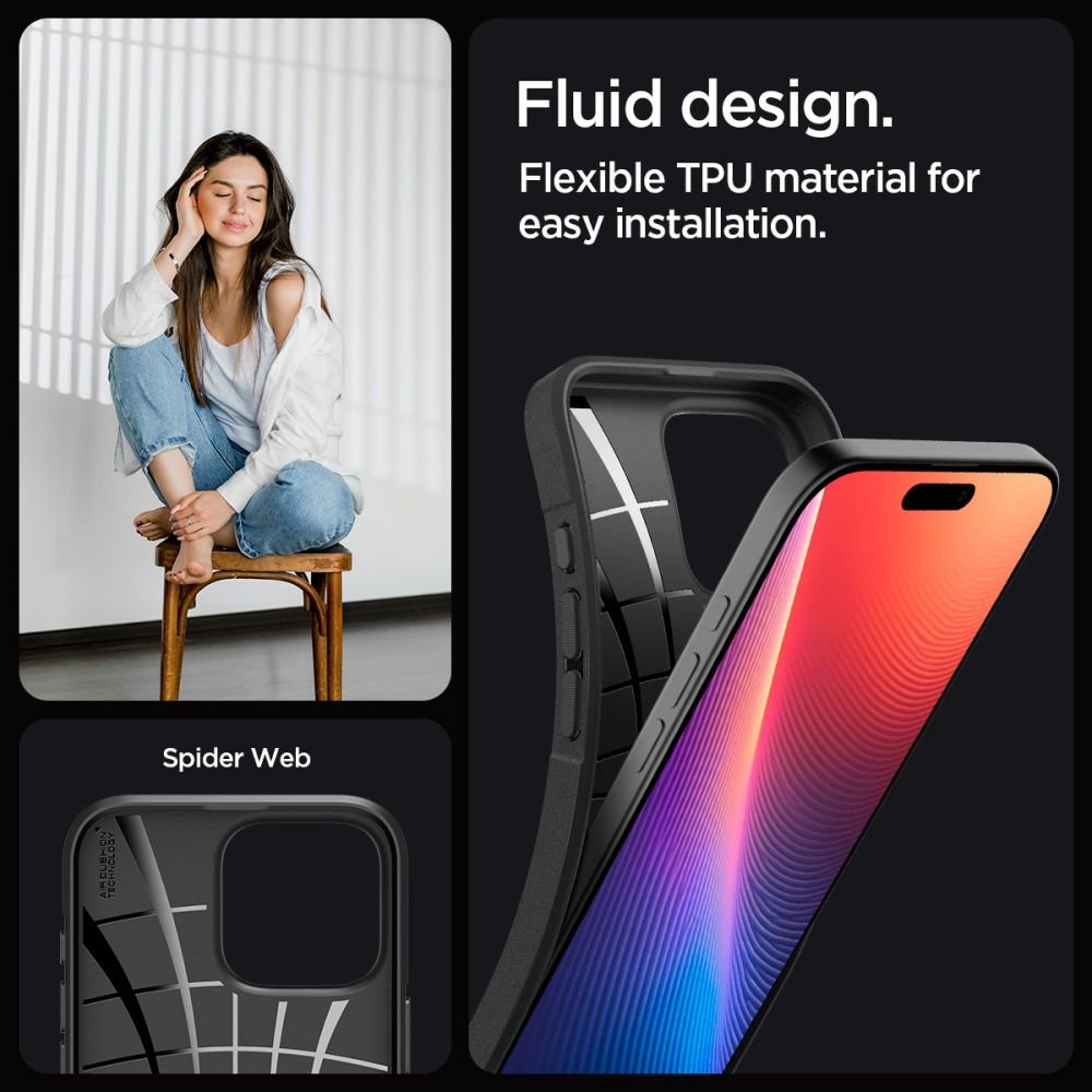 Spigen iPhone 16 Pro Θήκη TPU Core Armor - Matte Black