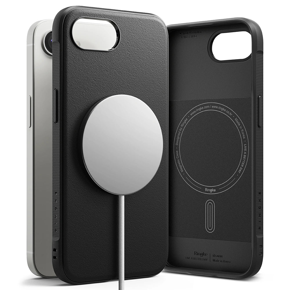 Ringke iPhone 16e Onyx MagSafe Θήκη Σιλικόνης με MagSafe - Black