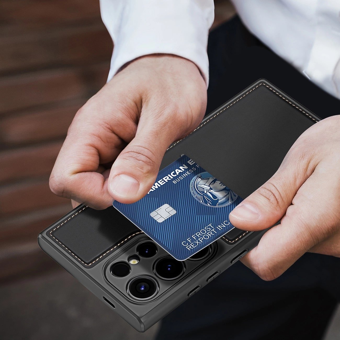 Dux Ducis Samsung Galaxy S24 Ultra Rafi II Mag Anti - RFID Θήκη με Υποδοχή για Κάρτες / Stand και MagSafe - Black